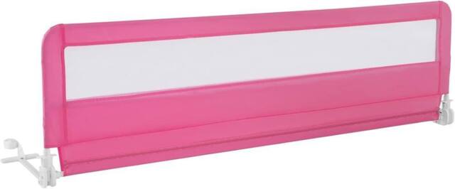 Gymax 180cm Folding Bed Rail Swing Down Bed Guard With Mesh Cloth & Straps in Pink - image 1