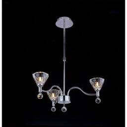 Netlighting Neptune Pendant Round 3 Light G9 Polished Chrome in Grey - thumbnail 2