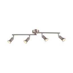 Netlighting Matrix Ceiling Spotlight Bar Nickel Matt 4x GU10 3000K in Grey - thumbnail 1