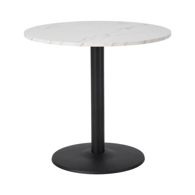 EONLION Round Tulip Dining Table White Marble - Size: 100 cm - image 1