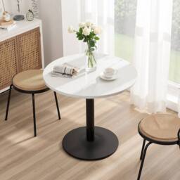 EONLION Round Tulip Dining Table White Marble - Size: 100 cm - thumbnail 5