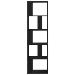 Berkfield Home Book Cabinet/Room Divider Black Oak 45x24x159 cm Engineered Wood - Size: 45 x 24 x 159 cm - thumbnail 5