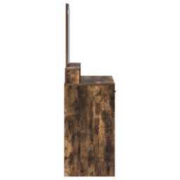 Berkfield Home Dressing Table with Drawers - Smoked Oak, 79x41x140 cm in Brown - Size: 79 x 41 x 140 cm - thumbnail 7
