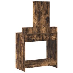 Berkfield Home Dressing Table with Drawers - Smoked Oak, 79x41x140 cm in Brown - Size: 79 x 41 x 140 cm - thumbnail 8