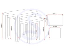 Seconique Windsor Nest of 2 Tables (Fully Assembled) in Light Grey - thumbnail 7