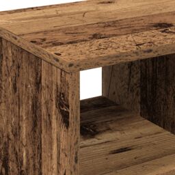 Berkfield Home Side Table with Wheels - Old Wood, 50x30x55 cm, Engineered Wood in Brown - Size: 50 x 30 x 55 cm - thumbnail 8