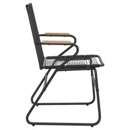 Berkfield Home Beautiful Garden Chairs 2 pcs Black 58x59x85.5 cm PVC Rattan - thumbnail 5