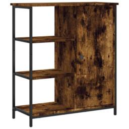Berkfield Home Sideboard Smoked Oak 70x30x80 cm Engineered Wood in Brown - Size: 70 x 30 x 80 cm - thumbnail 1