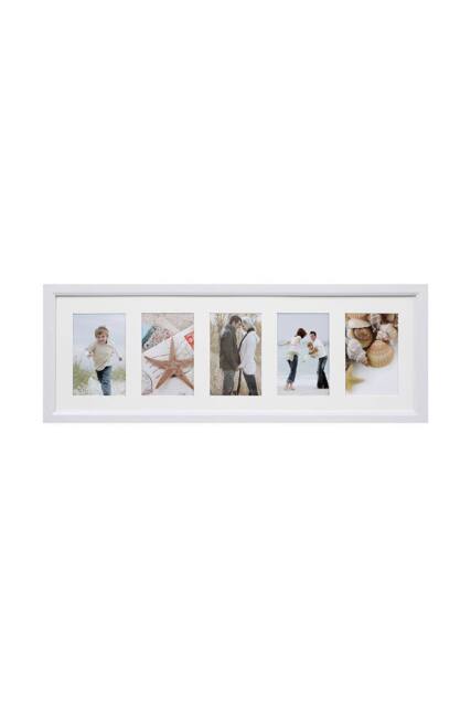 Arpan MDF Multi Aperture Photo Picture Frame (5 Aperture) in White - image 1