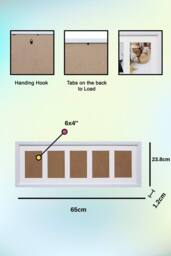 Arpan MDF Multi Aperture Photo Picture Frame (5 Aperture) in White - thumbnail 2