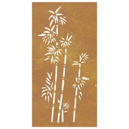 Berkfield Home Garden Wall Decoration 105x55 cm Corten Steel Bamboo Design in Brown - thumbnail 4