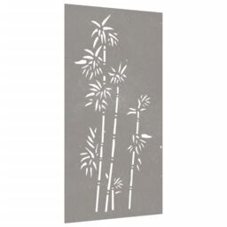 Berkfield Home Garden Wall Decoration 105x55 cm Corten Steel Bamboo Design in Brown - thumbnail 3