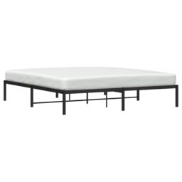 Berkfield Home Metal Bed Frame Black 180x200 cm Super King Size - thumbnail 3