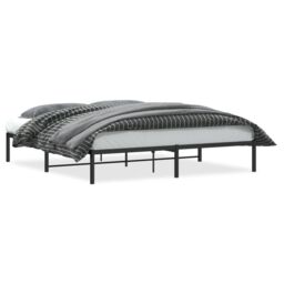 Berkfield Home Metal Bed Frame Black 180x200 cm Super King Size - thumbnail 2