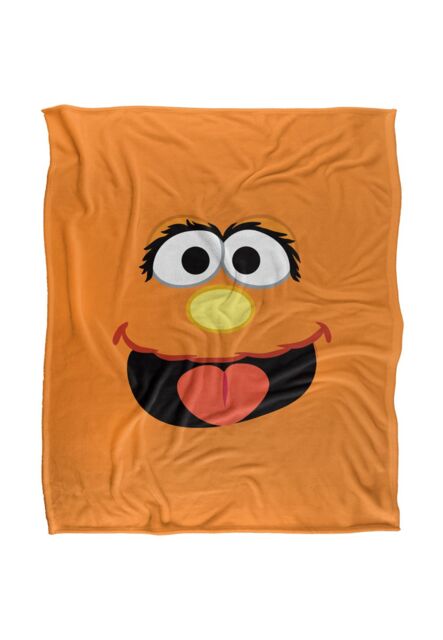 Sesame Street Murray Face Silky Touch Super Soft Throw Blanket 152 X 127 cm in White - image 1