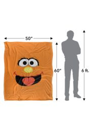 Sesame Street Murray Face Silky Touch Super Soft Throw Blanket 152 X 127 cm in White - thumbnail 5