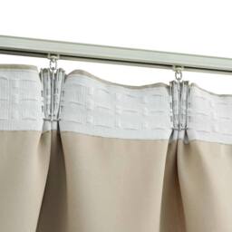 Berkfield Home Blackout Curtains with Hooks 2 pcs Beige 140x245 cm - thumbnail 3