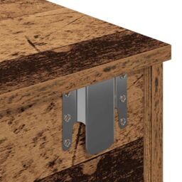 Berkfield Home Wall Shelf with Drawers Old Wood 60x25x15 cm Engineered Wood in Brown - Size: 60 x 25 x 15 cm - thumbnail 9