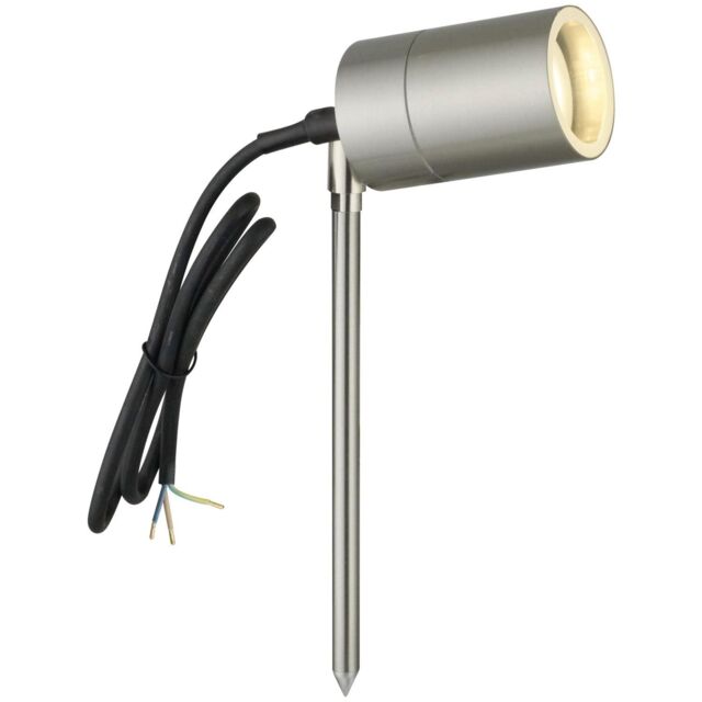 First Choice Lighting Blaze - Stainless Steel Outdoor Spike Light in Silver - image 1