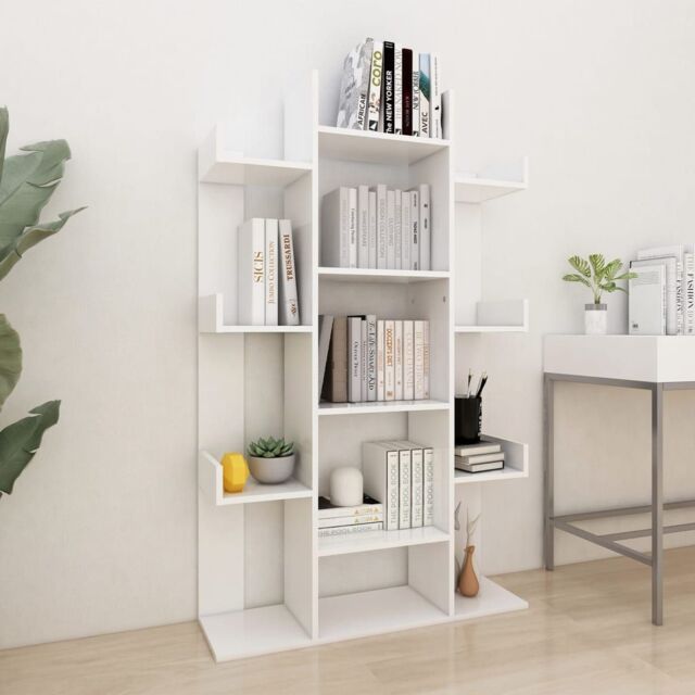 Berkfield Home Book Cabinet White 86x25.5x140 cm Engineered Wood - image 1