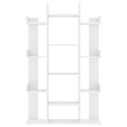 Berkfield Home Book Cabinet White 86x25.5x140 cm Engineered Wood - thumbnail 5