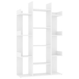 Berkfield Home Book Cabinet White 86x25.5x140 cm Engineered Wood - thumbnail 2