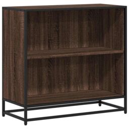 Berkfield Home Book Cabinet Smoked Oak 60x35x76 cm Engineered Wood in Brown - Size: 60 x 35 x 76 cm - thumbnail 2