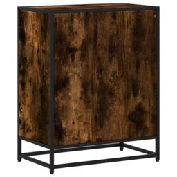Berkfield Home Book Cabinet Smoked Oak 60x35x76 cm Engineered Wood in Brown - Size: 60 x 35 x 76 cm - thumbnail 6
