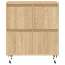 Berkfield Home Sideboards 3 pcs Sonoma Oak Engineered Wood in Light Tan - thumbnail 6