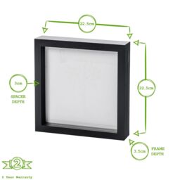 "Nicola Spring 3D Box Photo Frames - 8 x 8"" - Pack of 2 in Dark Brown" - thumbnail 4
