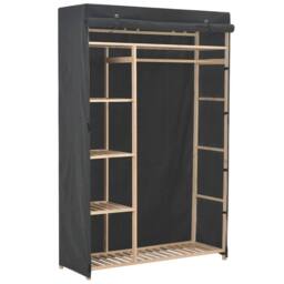 Berkfield Home Wardrobe Grey 110x40x170 cm Fabric - Size: 110 x 40 x 170 cm - thumbnail 2