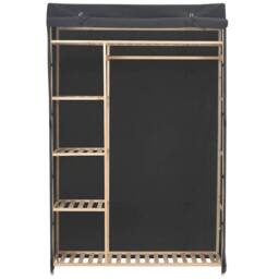Berkfield Home Wardrobe Grey 110x40x170 cm Fabric - Size: 110 x 40 x 170 cm - thumbnail 3