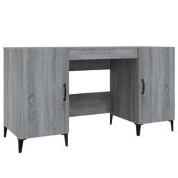 Berkfield Home Desk Grey Sonoma 140x50x75 cm Engineered Wood - Size: 140 x 50 x 75 cm - thumbnail 2
