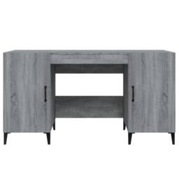 Berkfield Home Desk Grey Sonoma 140x50x75 cm Engineered Wood - Size: 140 x 50 x 75 cm - thumbnail 6