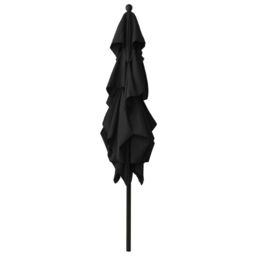 Berkfield Home 3-Tier Parasol with Aluminium Pole Black 2.5x2.5 m - thumbnail 3