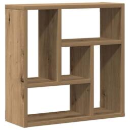 Berkfield Home Wall Shelf Artisan Oak 45x16x45 cm Engineered Wood in Brown - Size: 45 x 16 x 45 cm - thumbnail 2