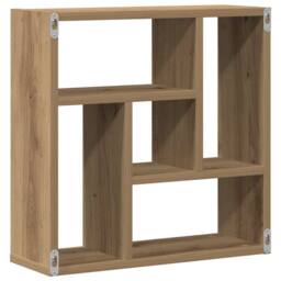 Berkfield Home Wall Shelf Artisan Oak 45x16x45 cm Engineered Wood in Brown - Size: 45 x 16 x 45 cm - thumbnail 6