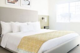 New Edge Blinds Geo Diamond Collection Cotton Throw in Yellow - Size: 127 cm x 152 cm - thumbnail 4