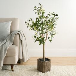 OHS Artificial Olive Tree Plant in Pot Home Decor Party New Home Natural Style 110cm in Green - thumbnail 1