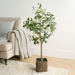 OHS Artificial Olive Tree Plant in Pot Home Decor Party New Home Natural Style 110cm in Green - thumbnail 2