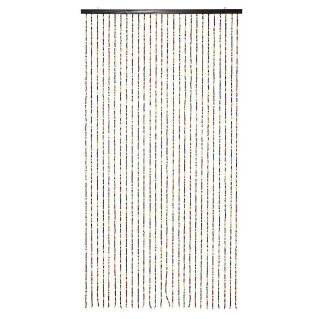 FLAVORA 27 Strings Wooden Beaded Door Curtain Divider in Red - Size: 1 - image 1