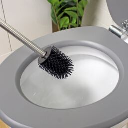 Rondo Collection White Toilet Brush & Holder - thumbnail 3