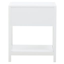 Orsina Rustic White Wood Side Table, Functional Bed Side Table, Ample Storage Space Of Small Lounge Side Table - thumbnail 4