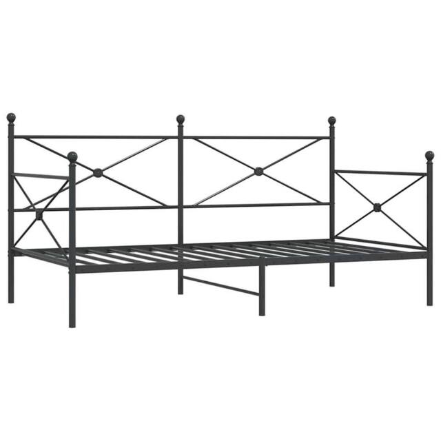 Berkfield Home Day Bed without Mattress Black 100x200 cm Steel - image 1