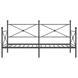 Berkfield Home Day Bed without Mattress Black 100x200 cm Steel - thumbnail 5