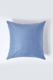 Homescapes Continental Egyptian Cotton Pillowcase 1000 TC, 60 x 60 cm in Blue - thumbnail 1