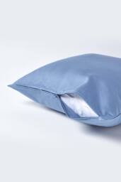 Homescapes Continental Egyptian Cotton Pillowcase 1000 TC, 60 x 60 cm in Blue - thumbnail 3