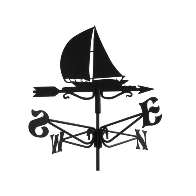 Buttercup Farm Mini Yacht Weathervane - Steel - L38 x W38 x H52 cm - Black - image 1
