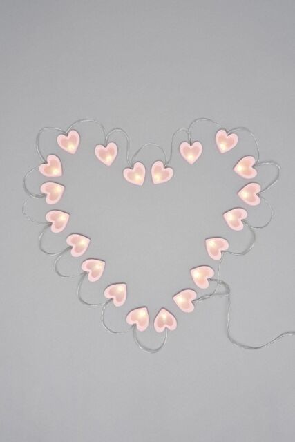BHS Lighting Glow Love Heart String Wall Light in Pink - image 1