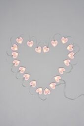 BHS Lighting Glow Love Heart String Wall Light in Pink - thumbnail 1